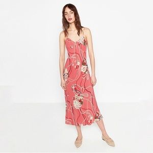 Zara Midi Slip Dress with Low Back